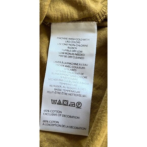 Free People We The Free Redone Tee In Adriatic Sea Mustard Womens 3/4 Sleeve S - Picture 3 of 13